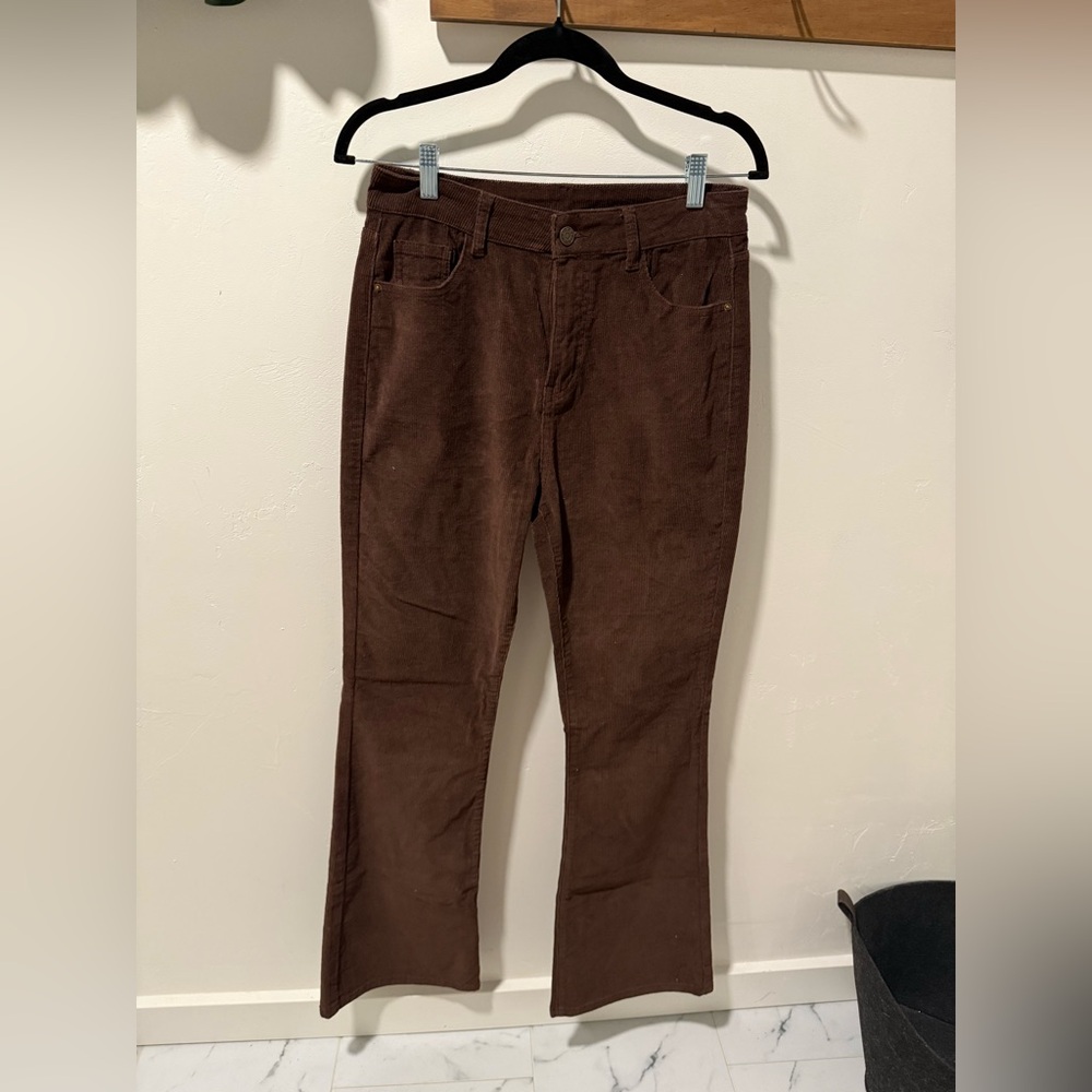 FRNCH Chocolate Flare Corduroy Pants